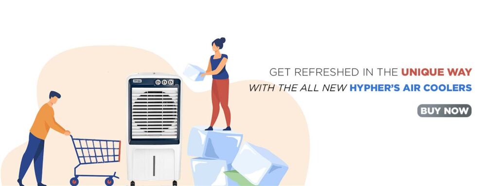 Hypher air coolers are an excellent choice for those looking to cool large commercial spaces efficiently and effectively. They come equipped with a powerful motor designed to handle large areas, making them an ideal choice for offices, warehouses, and factories. Making It Best air cooler under 10000.